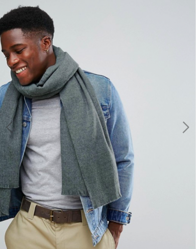 echarpe grise homme